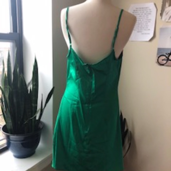 GREEN SLIP DRESS - Picture 3 of 5